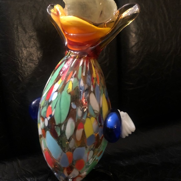 2669 Vintage Murano Italy Art Glass Clown Original Murano Sticker - Picture 8 of 14